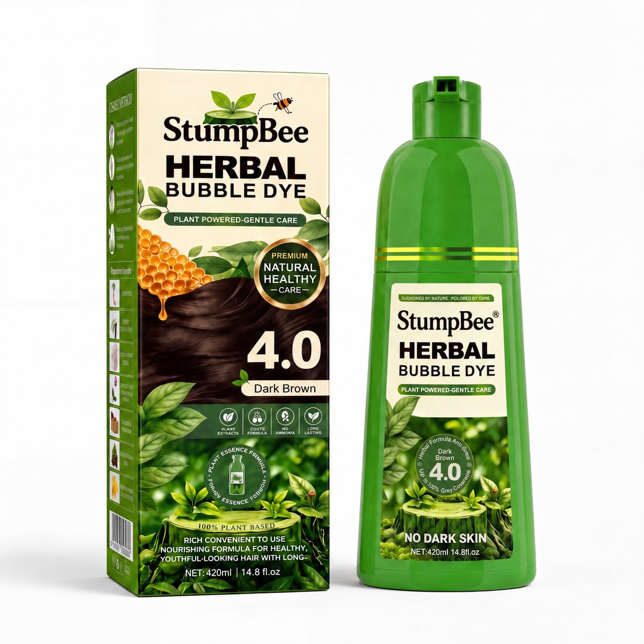 Amazon.com : StumpBee Hair Dye Shampoo 3 in 1, Herbal Hair Color